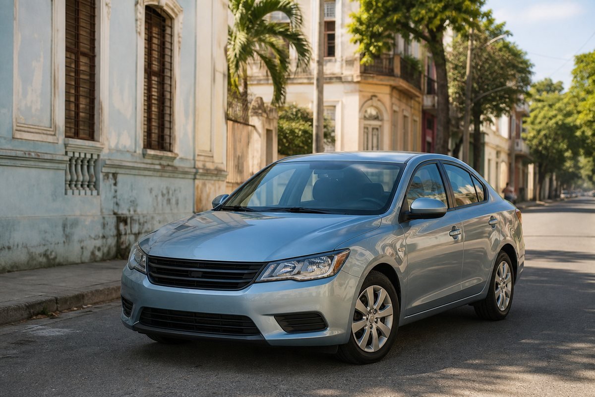Unbranded medium automatic sedan representing a Cuba car rental category