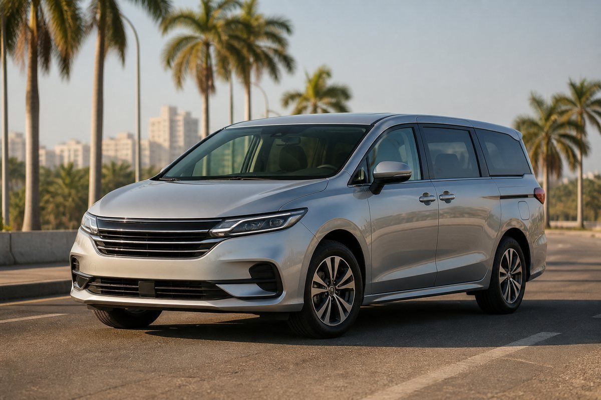 Unbranded passenger minivan representing a Cuba car rental category